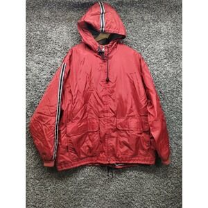Abercrombie & Fitch AF‎ Hooded Jacket Adult XL Red Fleece Lined Striped Logo
